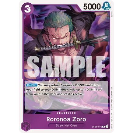 Roronoa Zoro - OP09-076 (OP09-076) - Premium Booster -The Best- Vol. 2 Foil