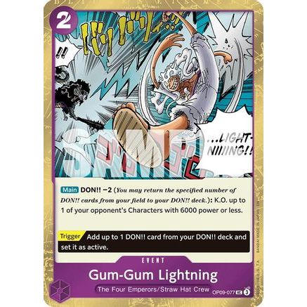 Gum-Gum Lightning (Pirate Foil) (OP09-077) - Premium Booster -The Best- Vol. 2 Foil