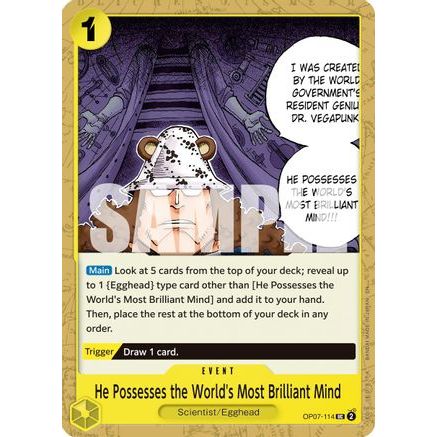 He Possesses the World's Most Brilliant Mind (Reprint) (OP07-114) - Premium Booster -The Best- Vol. 2