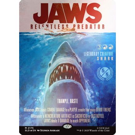 Jaws, Relentless Predator (Rainbow Foil) (SLD-2175) - Secret Lair Drop Series Foil