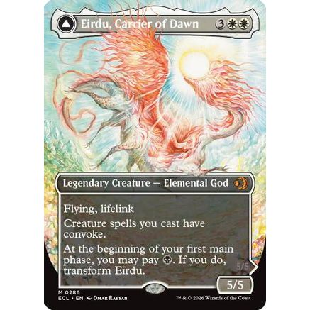 Eirdu, Carrier of Dawn (Borderless) (ECL-286) - Lorwyn Eclipsed Foil