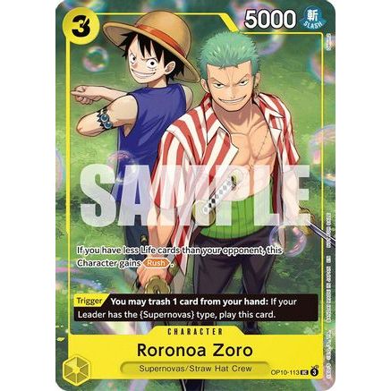 Roronoa Zoro (Learn Together Deck Set - Set Sail Event) (OP10-113) - One Piece Promotion Cards Foil