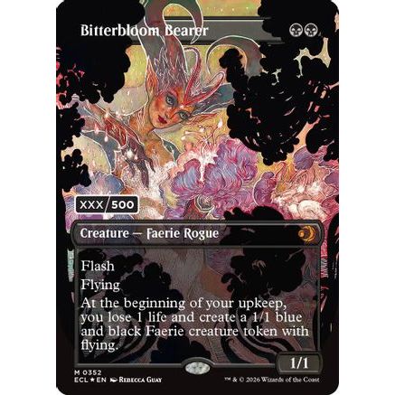 Bitterbloom Bearer (Borderless) (Serial Numbered) (ECL-352) - Lorwyn Eclipsed Foil