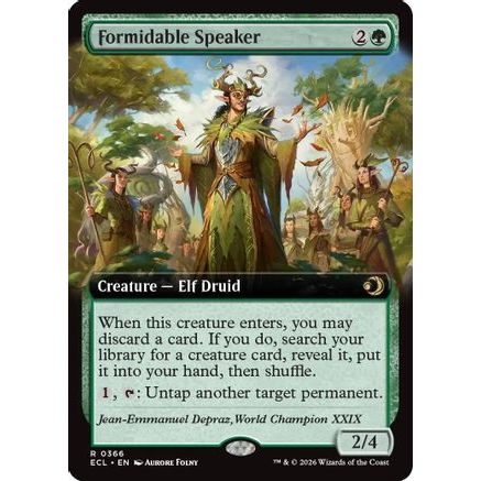 Formidable Speaker (Extended Art) (ECL-366) - Lorwyn Eclipsed Foil
