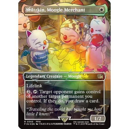 Stiltzkin, Moogle Merchant (Borderless) (Chocobo Track Foil) (FIN-565) - FINAL FANTASY Foil
