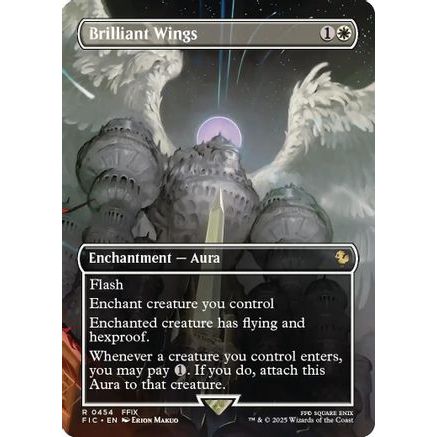 Brilliant Wings (Borderless) (FIC-454) - Commander: FINAL FANTASY Foil