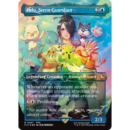 Lulu, Stern Guardian (Borderless) (Chocobo Track Foil) (FIC-467) - Commander: FINAL FANTASY Foil