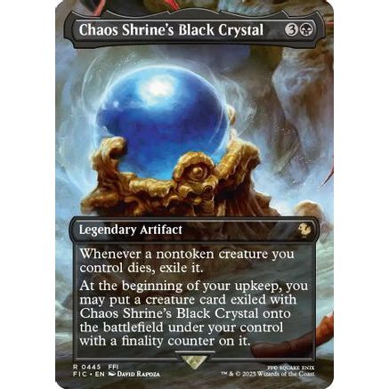 Chaos Shrine's Black Crystal (Borderless) (FIC-445) - Commander: FINAL FANTASY Foil