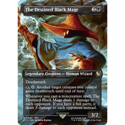 The Destined Black Mage (Borderless) (FIC-447) - Commander: FINAL FANTASY