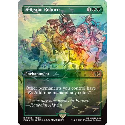 A Realm Reborn (Borderless) (Chocobo Track Foil) (FIN-566) - FINAL FANTASY Foil