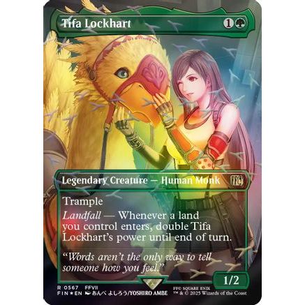 Tifa Lockhart (Borderless) (Chocobo Track Foil) (FIN-567) - FINAL FANTASY Foil