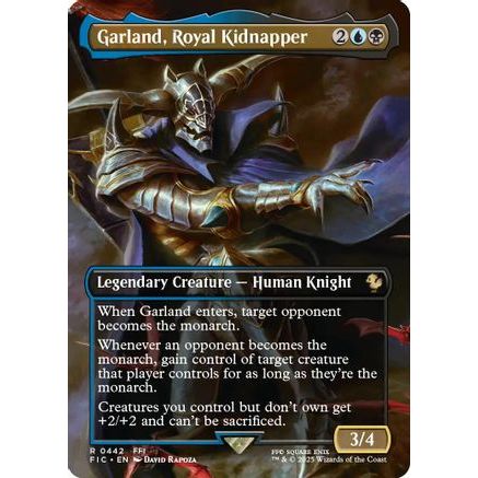 Garland, Royal Kidnapper (Borderless) (FIC-442) - Commander: FINAL FANTASY Foil