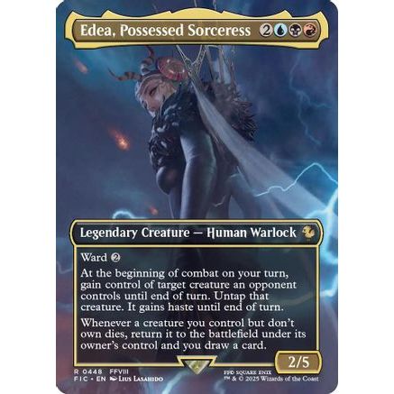 Edea, Possessed Sorceress (Borderless) (FIC-448) - Commander: FINAL FANTASY Foil