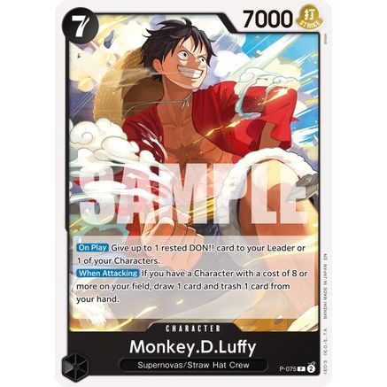 Monkey.D.Luffy - P-075 (Pirate Foil) (P-075) - Premium Booster -The Best- Vol. 2 Foil