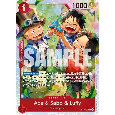 Ace & Sabo & Luffy (OP13-007) - Carrying On His Will Foil
