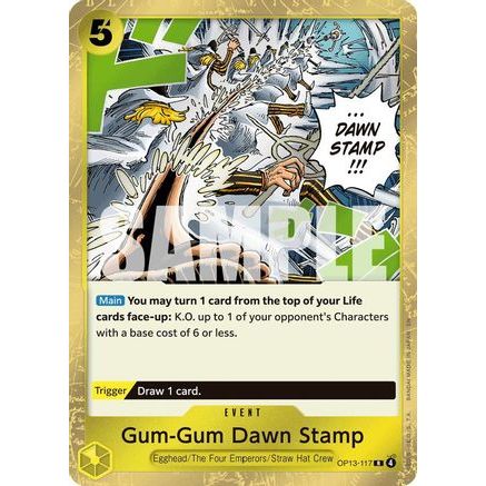 Gum-Gum Dawn Stamp (OP13-117) - Carrying On His Will Foil