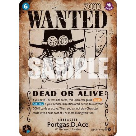 Portgas.D.Ace (119) (Wanted Poster) (OP13-119) - Carrying On His Will Foil