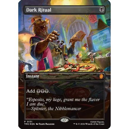 Dark Ritual (Borderless) (TMC-131) - Commander: Teenage Mutant Ninja Turtles Foil