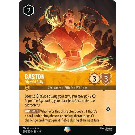 Gaston - Frightful Bully (Epic) (206/204) - Whispers in the Well Holofoil