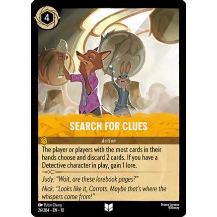 Search For Clues (26/204) - Whispers in the Well Cold Foil