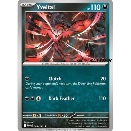 Yveltal (EB Games) 88 - Miscellaneous Cards & Products Holofoil