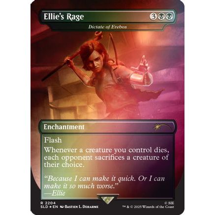 Ellie's Rage - Dictate of Erebos (Rainbow Foil) (SLD-2204) - Secret Lair Drop Series Foil