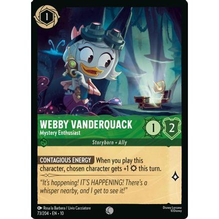 Webby Vanderquack - Mystery Enthusiast (73/204) - Whispers in the Well Cold Foil