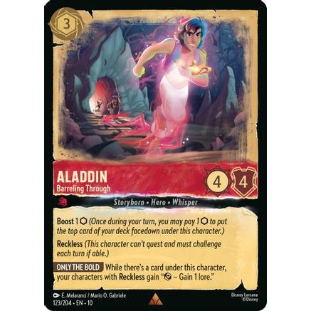 Aladdin - Barreling Through (123/204) - Whispers in the Well Cold Foil