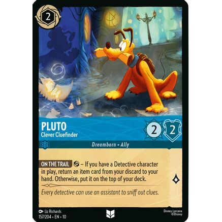 Pluto - Clever Cluefinder (157/204) - Whispers in the Well Cold Foil