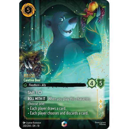 Baloo - Carefree Bear (Enchanted) (230/204) - Whispers in the Well Holofoil