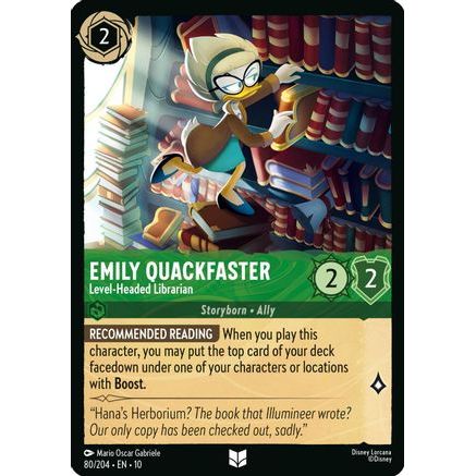 Emily Quackfaster - Level-Headed Librarian (80/204) - Whispers in the Well Cold Foil