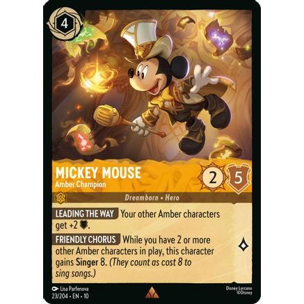 Mickey Mouse - Amber Champion (23/204) - Whispers in the Well Cold Foil