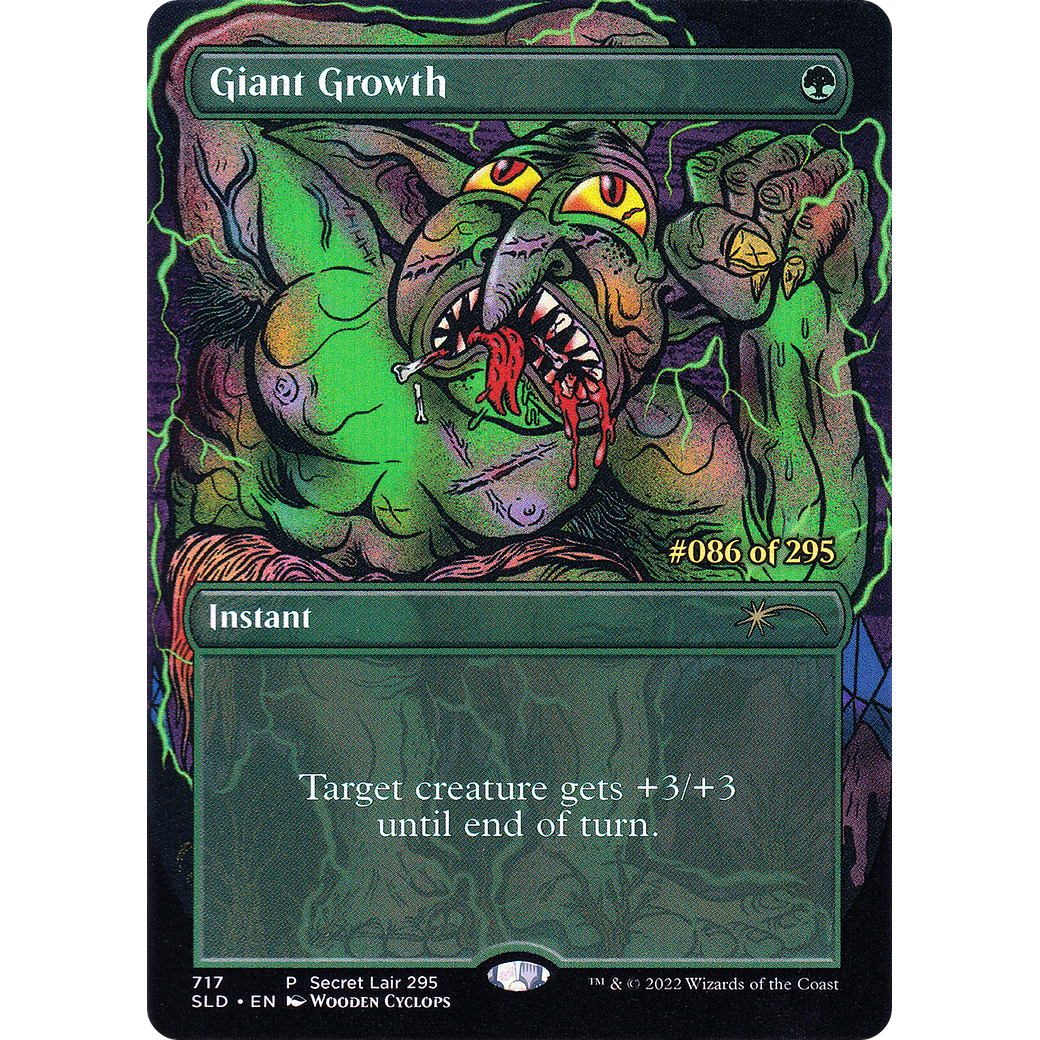 Giant Growth (Serial Numbered) (SLD-717) - Secret Lair Drop (Borderless)