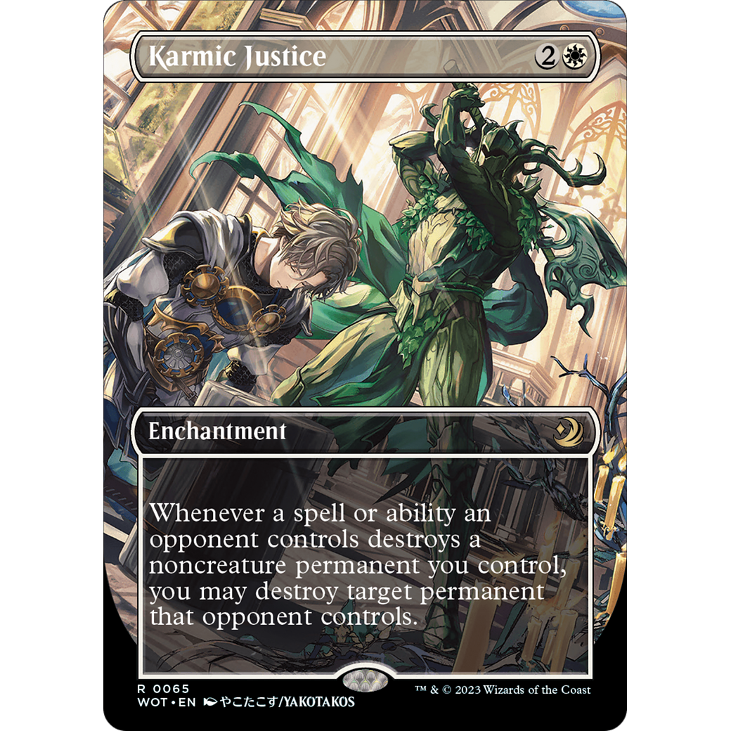 Karmic Justice (WOT-065) - Wilds of Eldraine: Enchanting Tales (Borderless) Foil