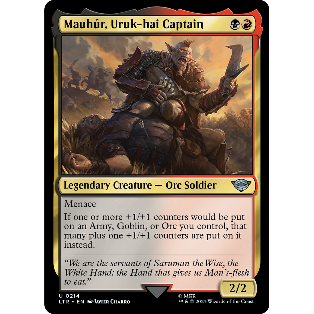 Mauhúr, Uruk-hai Captain (LTR-214) - The Lord of the Rings: Tales of Middle-earth Foil
