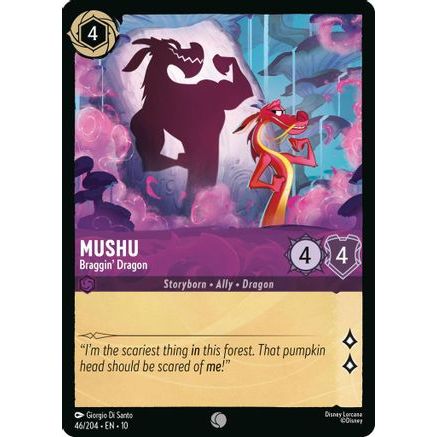 Mushu - Braggin' Dragon (46/204) - Whispers in the Well Cold Foil