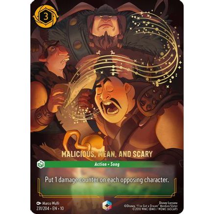 Malicious, Mean, and Scary (Enchanted) (231/204) - Whispers in the Well Holofoil