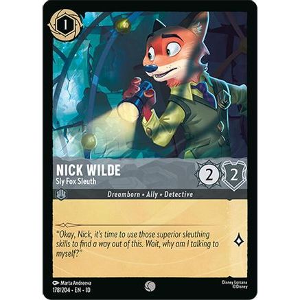 Nick Wilde - Sly Fox Sleuth (178/204) - Whispers in the Well Cold Foil
