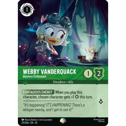 Webby Vanderquack - Mystery Enthusiast (Epic) (211/204) - Whispers in the Well Holofoil