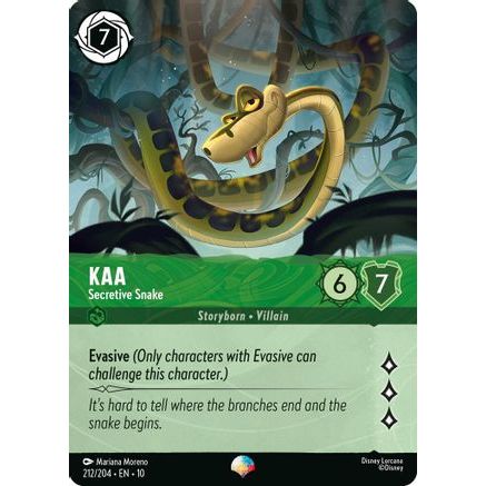 Kaa - Secretive Snake (Epic) (212/204) - Whispers in the Well Holofoil