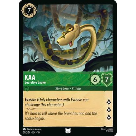 Kaa - Secretive Snake (79/204) - Whispers in the Well Cold Foil