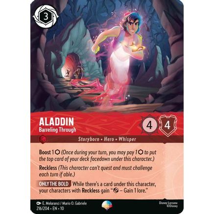 Aladdin - Barreling Through (Epic) (216/204) - Whispers in the Well Holofoil