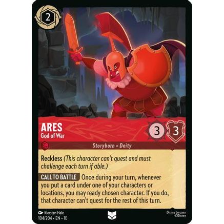 Ares - God of War (104/204) - Whispers in the Well Cold Foil
