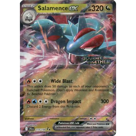 Salamence ex - 114/159 (Journey Together Stamped) 114 - Miscellaneous Cards & Products Holofoil