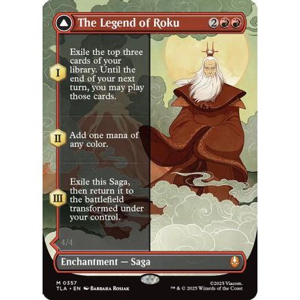 The Legend of Roku (Borderless) (TLA-357) - Avatar: The Last Airbender Foil
