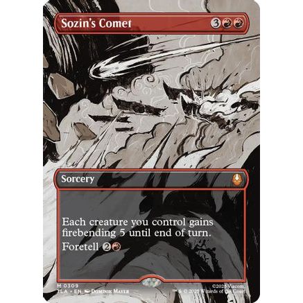 Sozin's Comet (0309) (Borderless) (TLA-309) - Avatar: The Last Airbender Foil