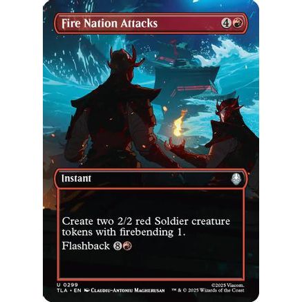 Fire Nation Attacks (Borderless) (TLA-299) - Avatar: The Last Airbender Foil