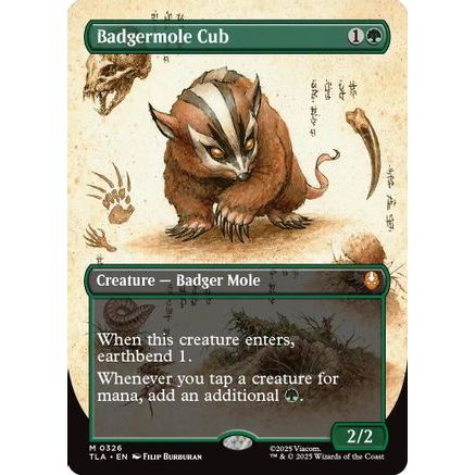 Badgermole Cub (Borderless) (TLA-326) - Avatar: The Last Airbender