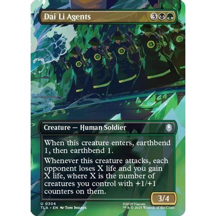 Dai Li Agents (Borderless) (TLA-306) - Avatar: The Last Airbender Foil