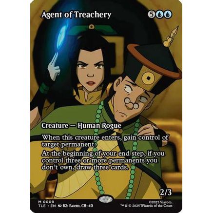 Agent of Treachery (Borderless) (TLE-009) - Avatar: The Last Airbender: Eternal-Legal Foil